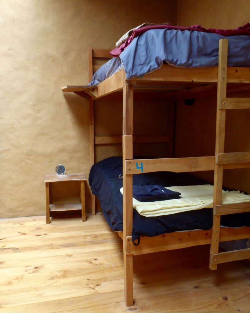 A shared volunteer and researcher dormitory room.